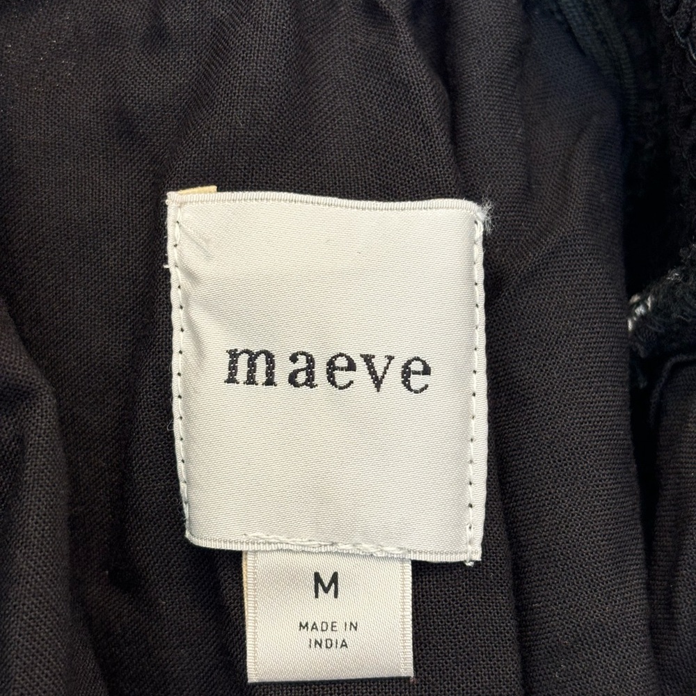 Maeve Black Mini Dress with White Accents - Picture 4 of 4